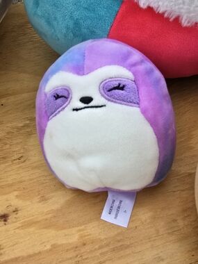 Squishmallows Purple Pink Blue Tie-Dye Sloth Plush